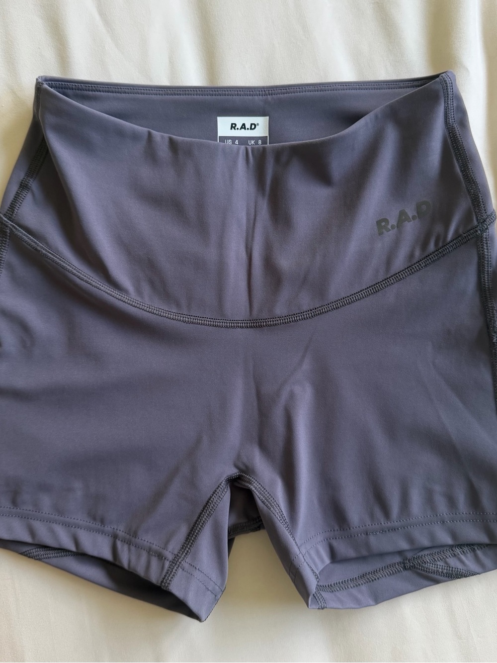 R.A.D Global SupeKnit High-Rise Training Short 3” Size 4 Taupe/Mauve